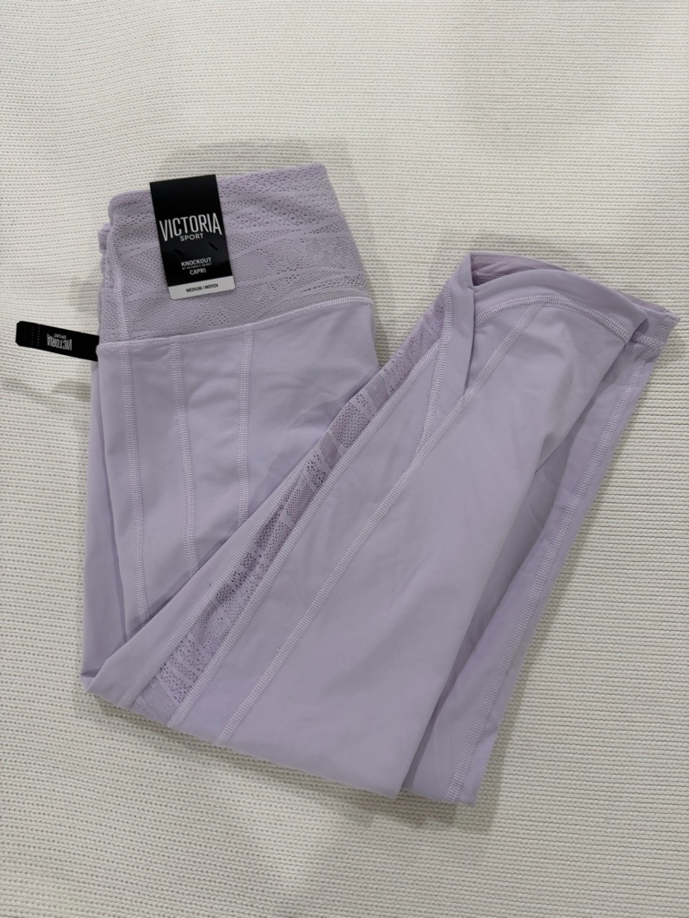 NWT Victoria's Secret Knockout Capri Leggings in Lilac Purple